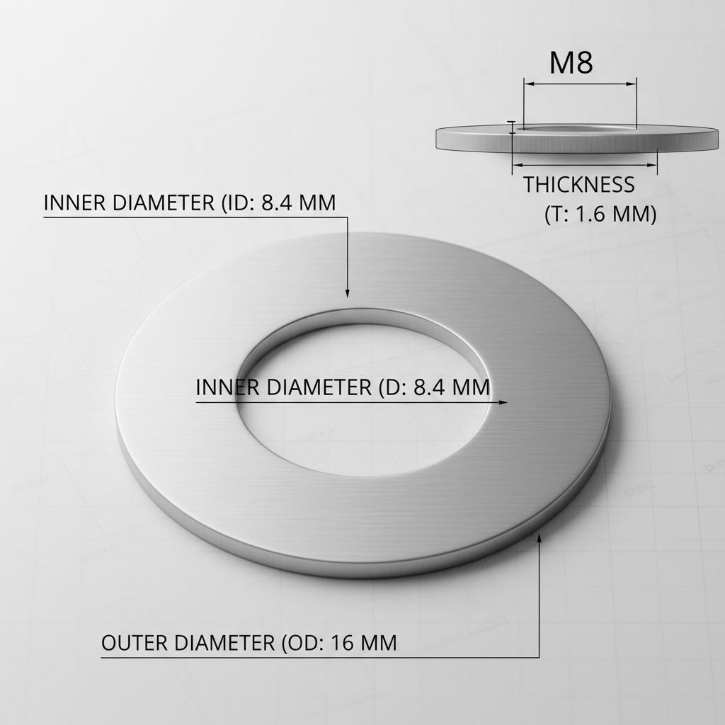 M8 stainless steel washer for outdoor bolts