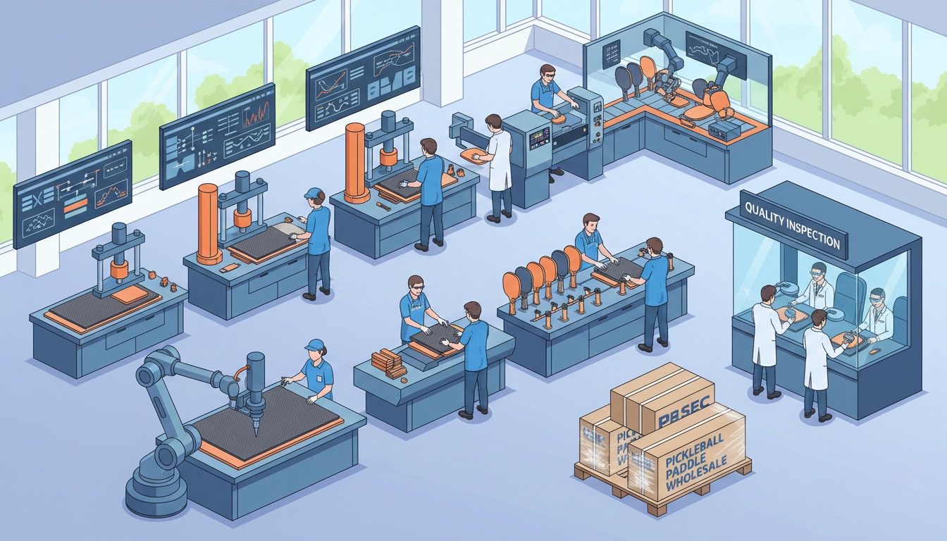 Choosing a Pickleball Paddle Manufacturer Based on Quality Control OEM production scene