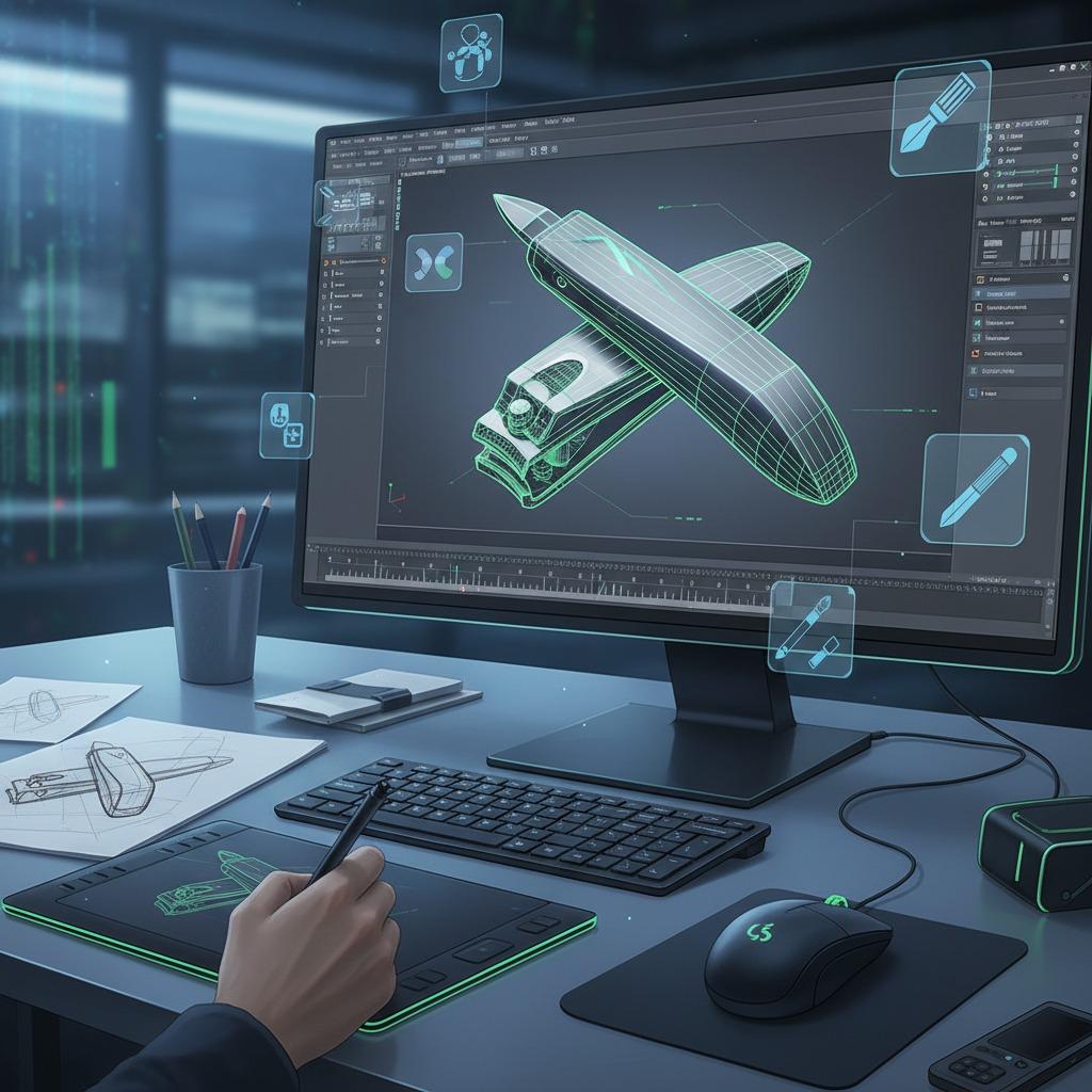 مقص أظافر ثلاثي الأبعاد