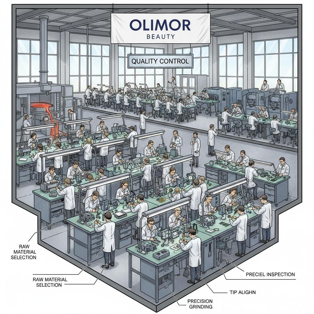 Eyebrow Tweezers Factory: Precision & Quality by Olimor Beauty