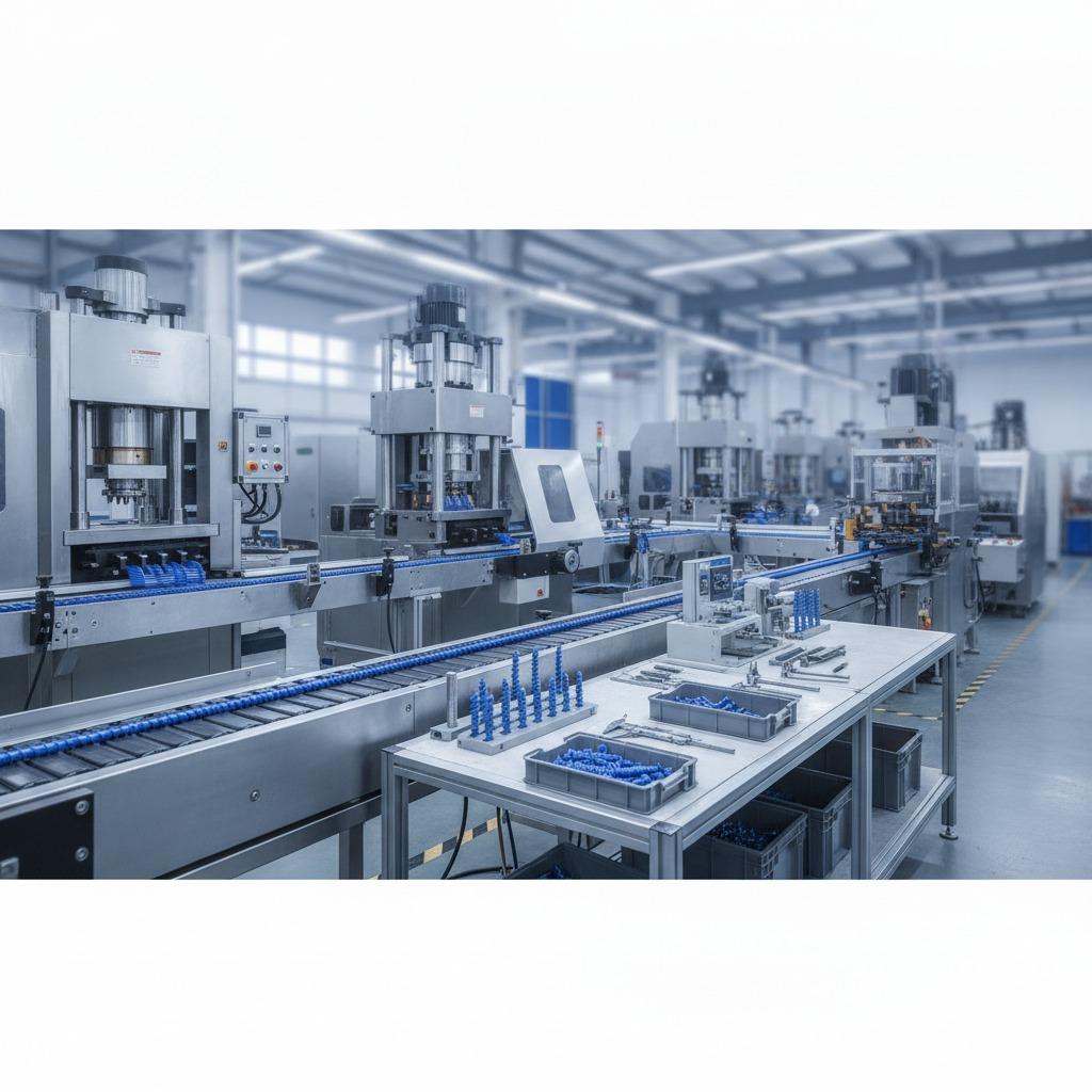 Blue Concrete Screw Factory