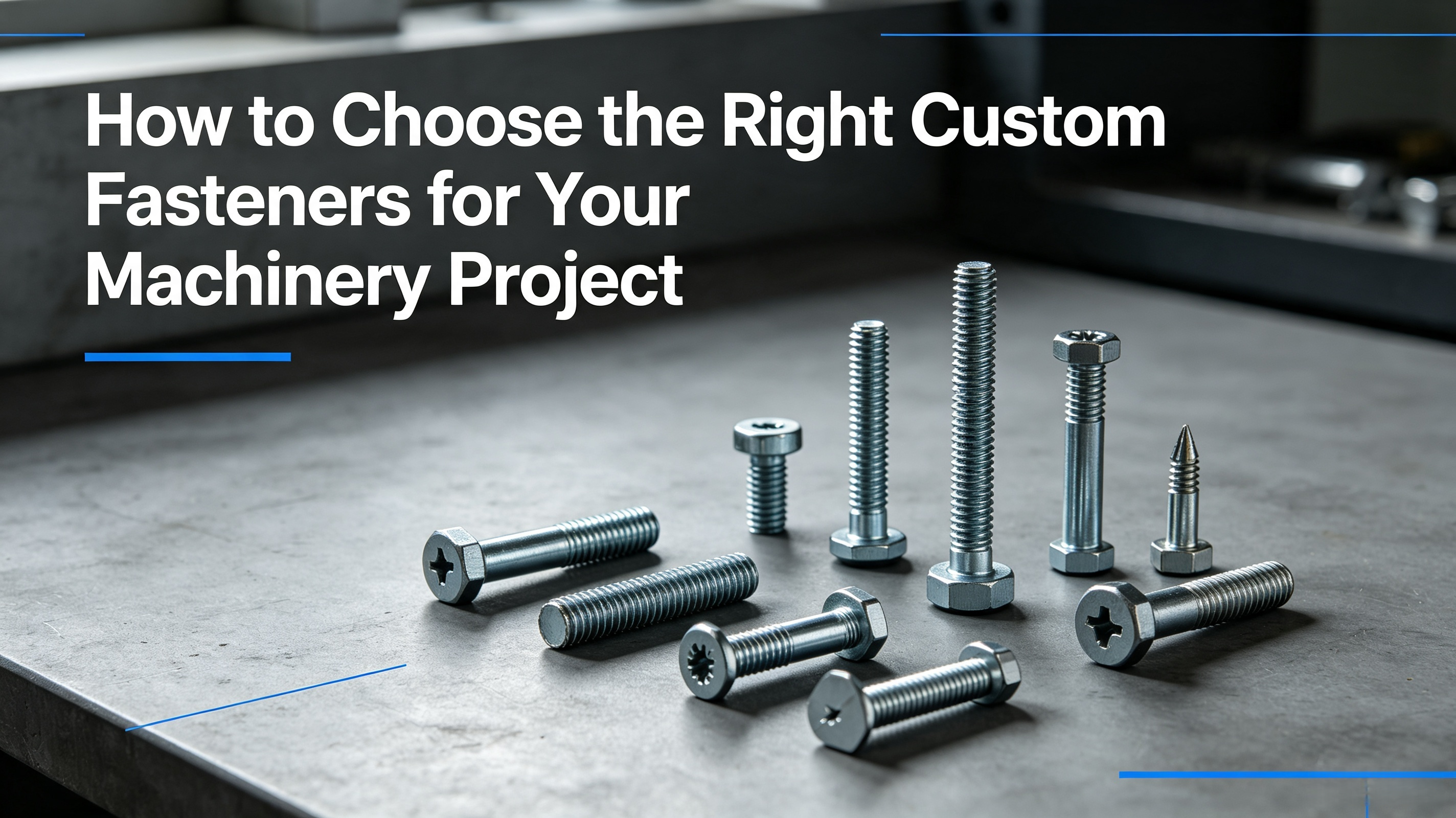How to Choose the Right Custom Fasteners for Your Machinery Project