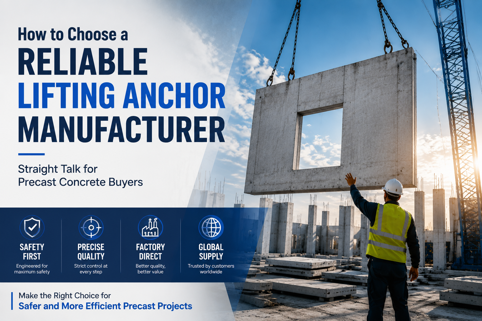 How to Choose a Reliable Lifting Anchor Manufacturer Straight Talk for Precast Concrete Buyers
