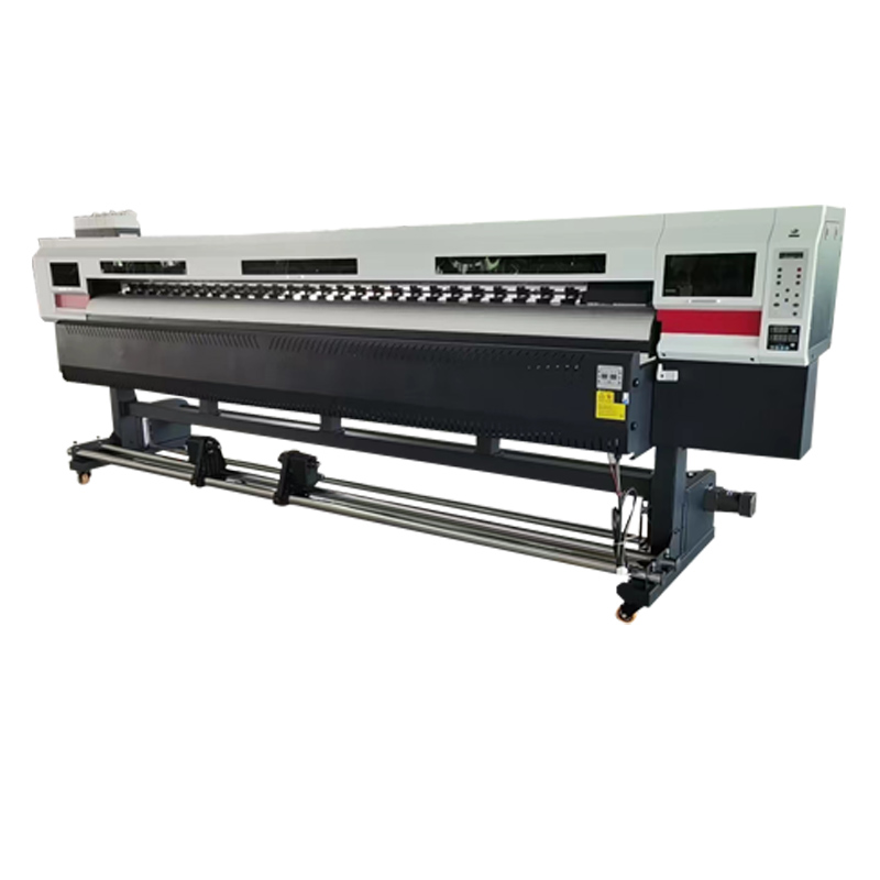 Wide-format DTF printer machine with roll media supports and operator controls