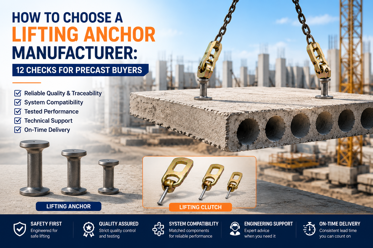 How to Choose a Lifting Anchor Manufacturer: 12 Checks for Precast Buyers