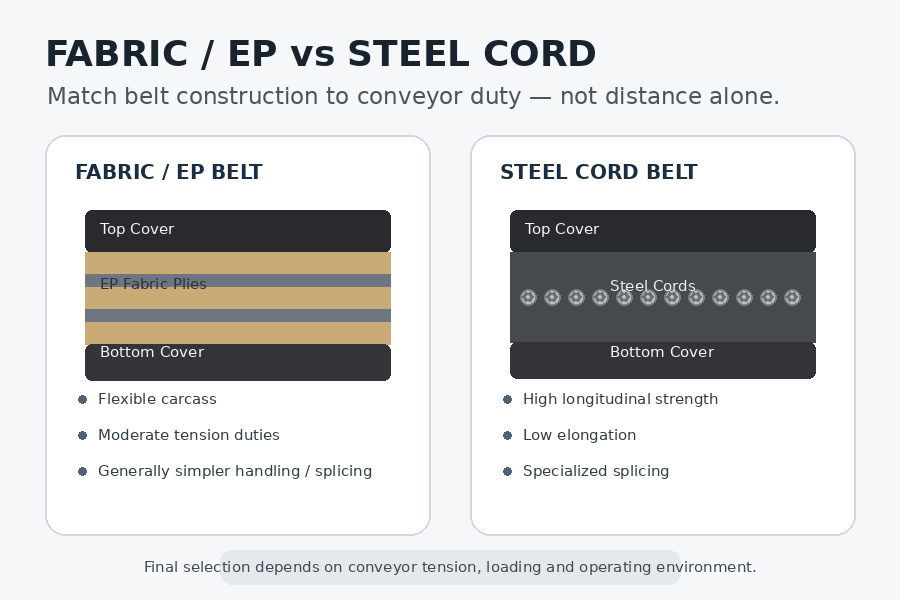 Match the Belt Construction to the Conveyor Duty