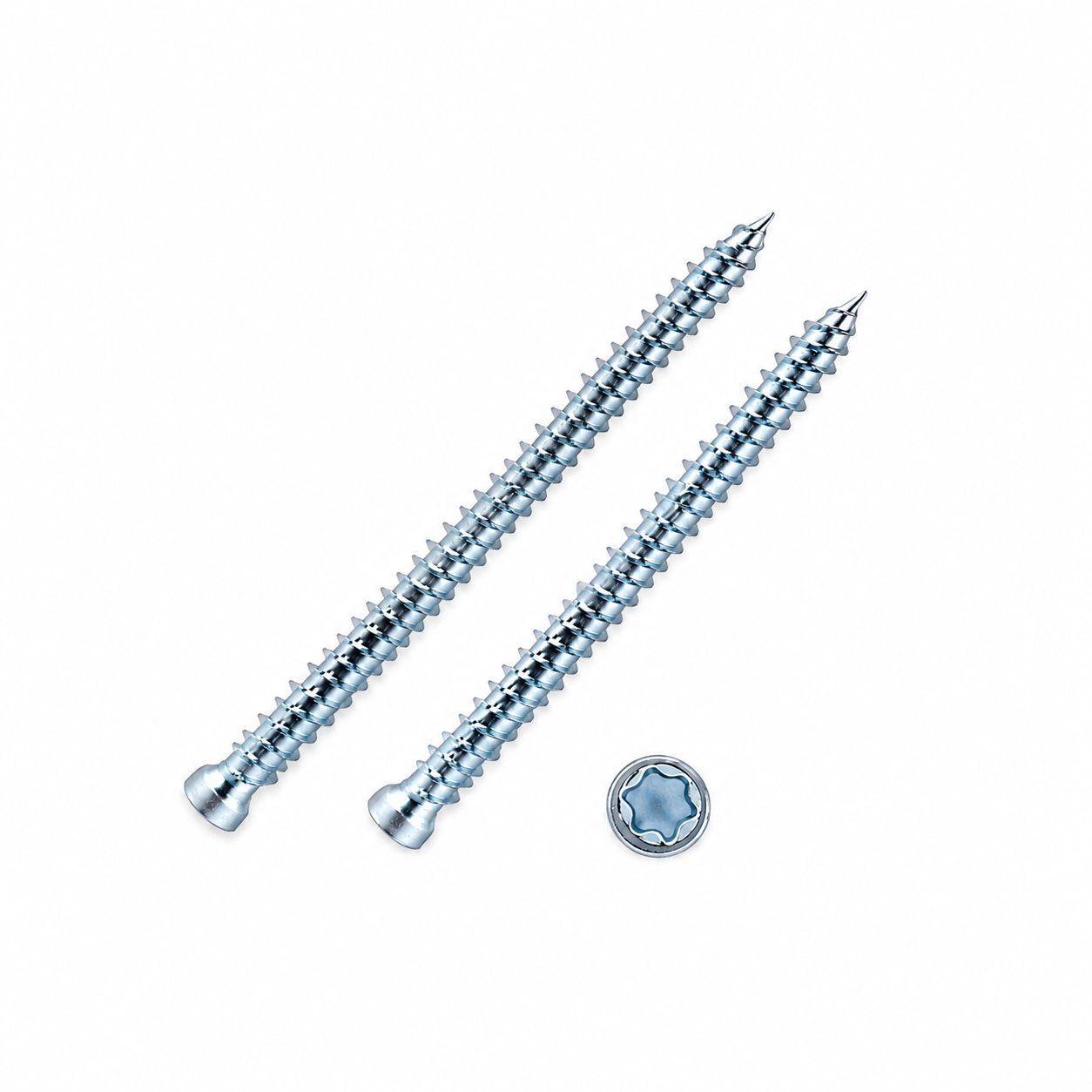 Concrete screws with countersunk Torx head for masonry fixing