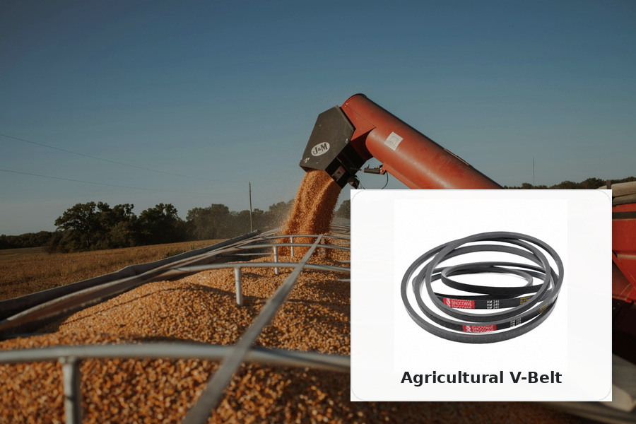 Comparison of wrapped, cogged and banded agricultural V-belt constructions.