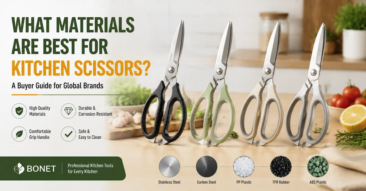 ¿Qué materiales son mejores para las tijeras de cocina? Una guía para compradores de marcas globales