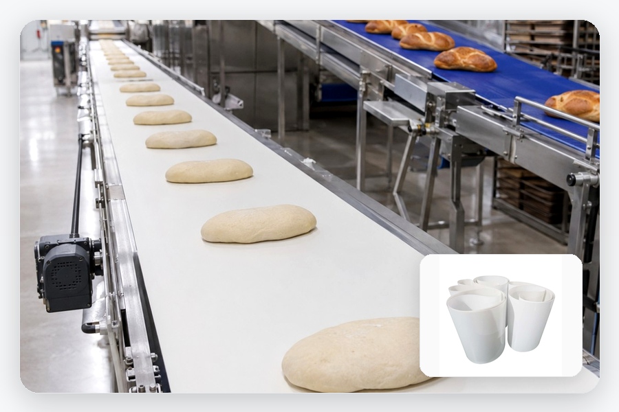 PU conveyor belt sample approval checks for dimensions surface tracking splice and cleaning
