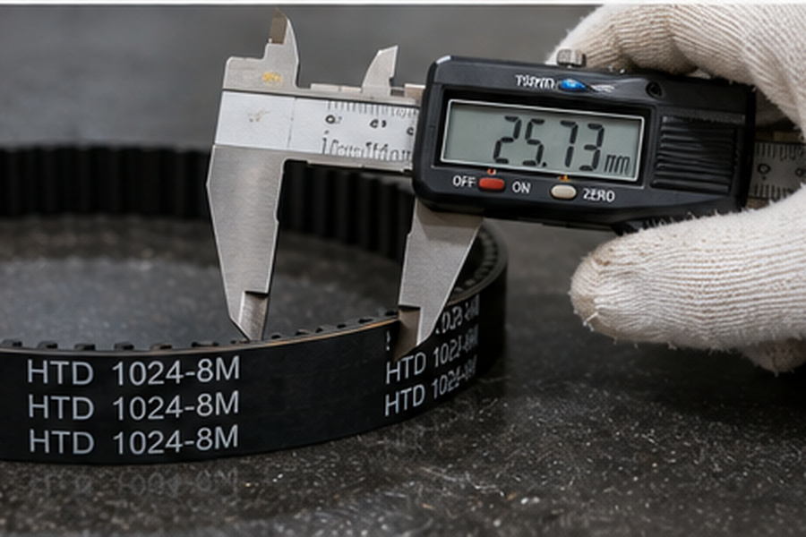 Timing belt dimensional inspection for batch quality control