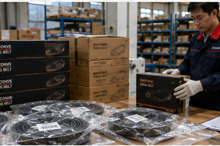 Timing belt packaging and warehouse order preparation for distributors