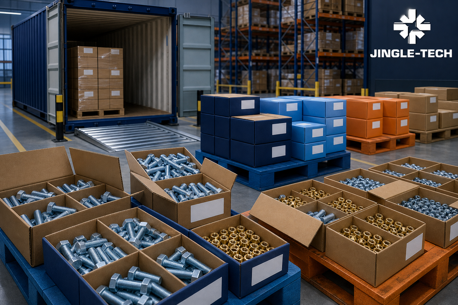 Mixed container consolidation with segregated fastener SKUs