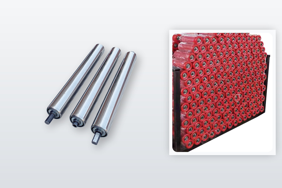 Conveyor roller shaft ends and bearing interfaces for replacement compatibility