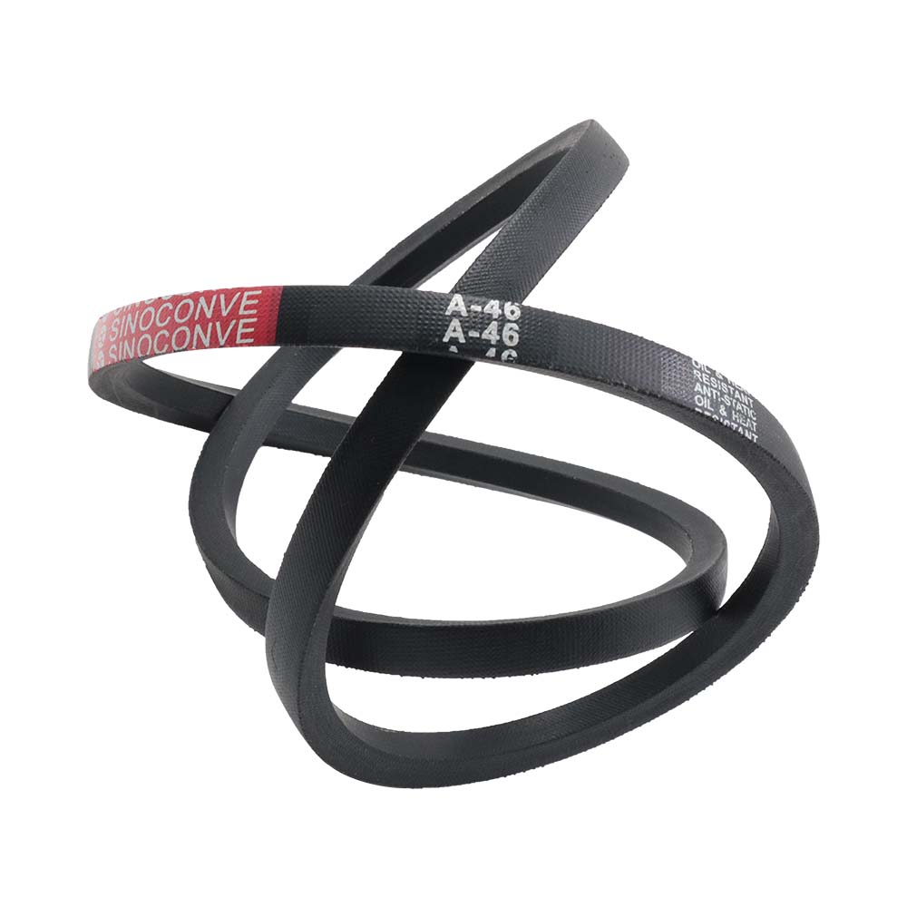 Wrapped industrial V-belts with A-46 size markings, illustrating the importance of clear belt profile and size identification in distributor RFQs.