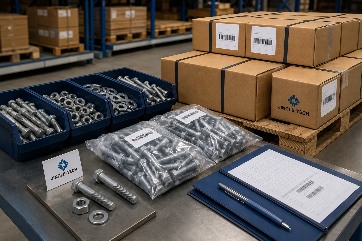 High-strength bolt traceability and export packaging