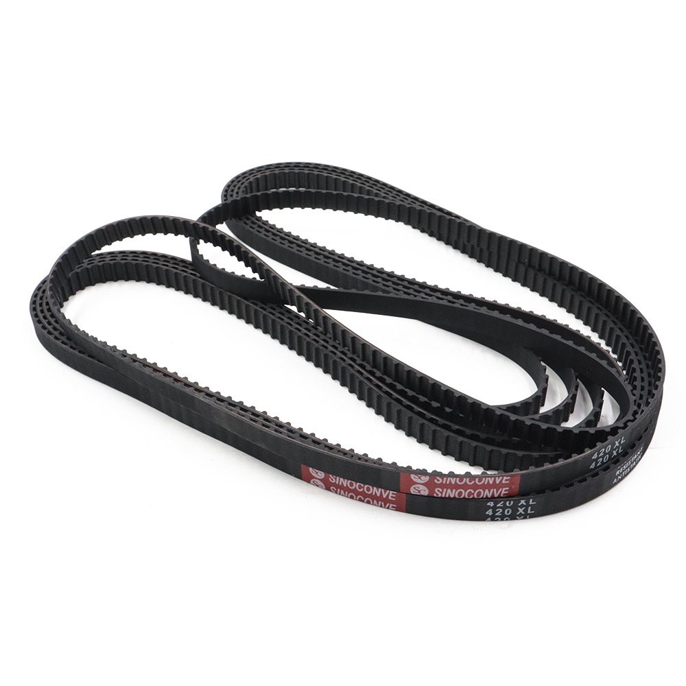 PU timing belt tooth profile matched to pulley groove