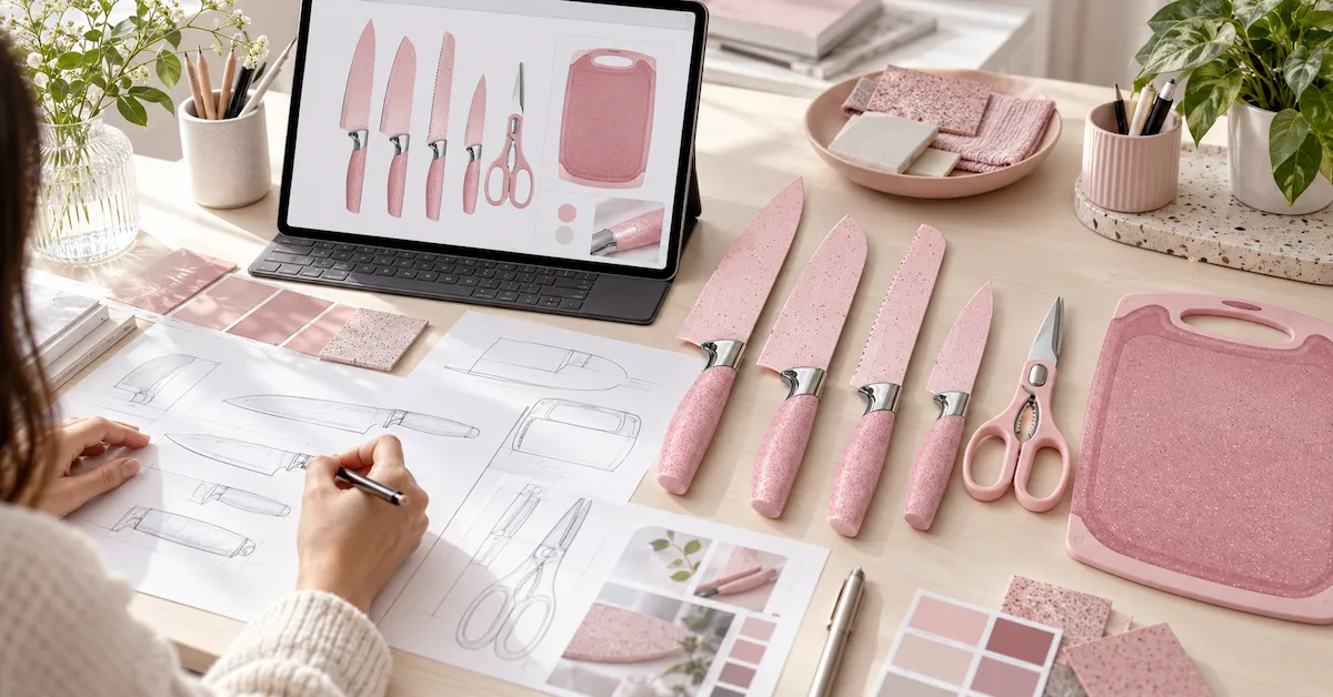 Kitchenware product design process with prototypes