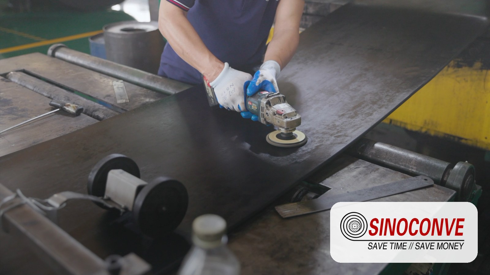 conveyor belt splice preparation with buffing and ply separation before hot splicing