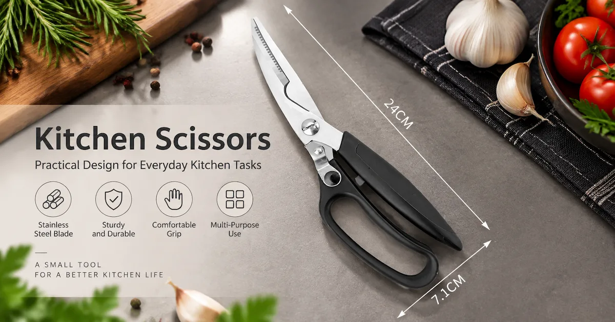 Kitchen scissors product design guide display
