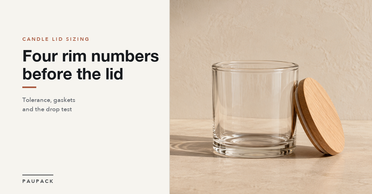 Candle Lid Sizing: Tolerance, Not Guesswork | PauPack