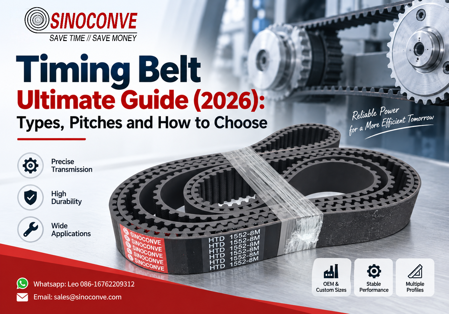 Timing Belt Ultimate Guide (2026): Types, Pitches and How to Choose
