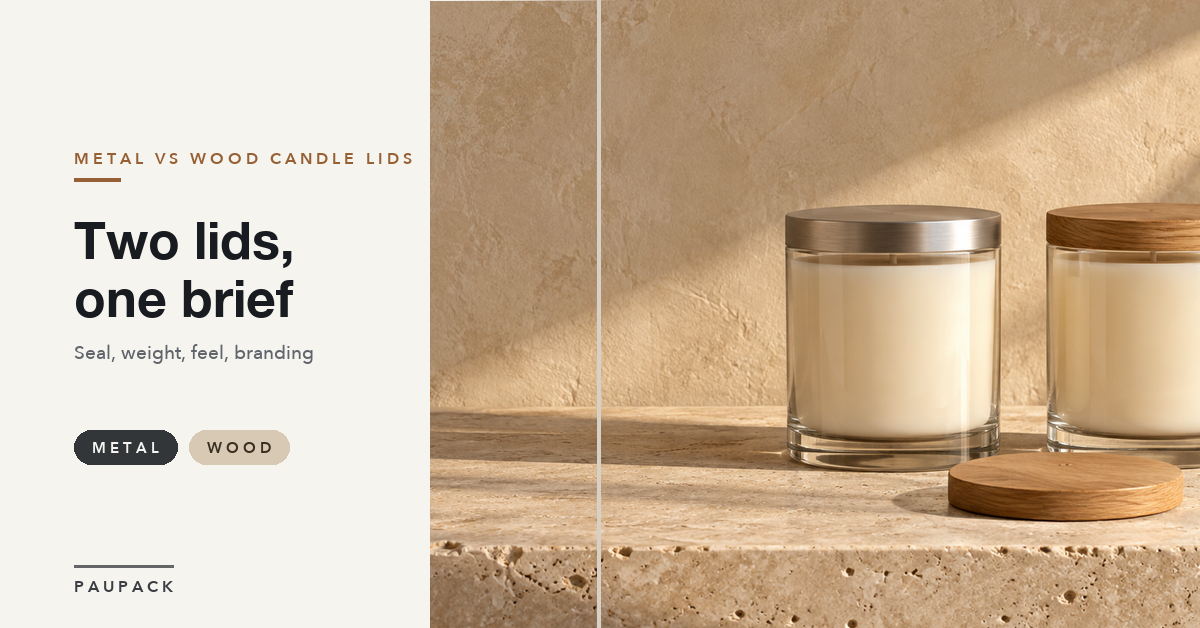 Metal vs Wood Candle Lids: Fit and Feel | PauPack