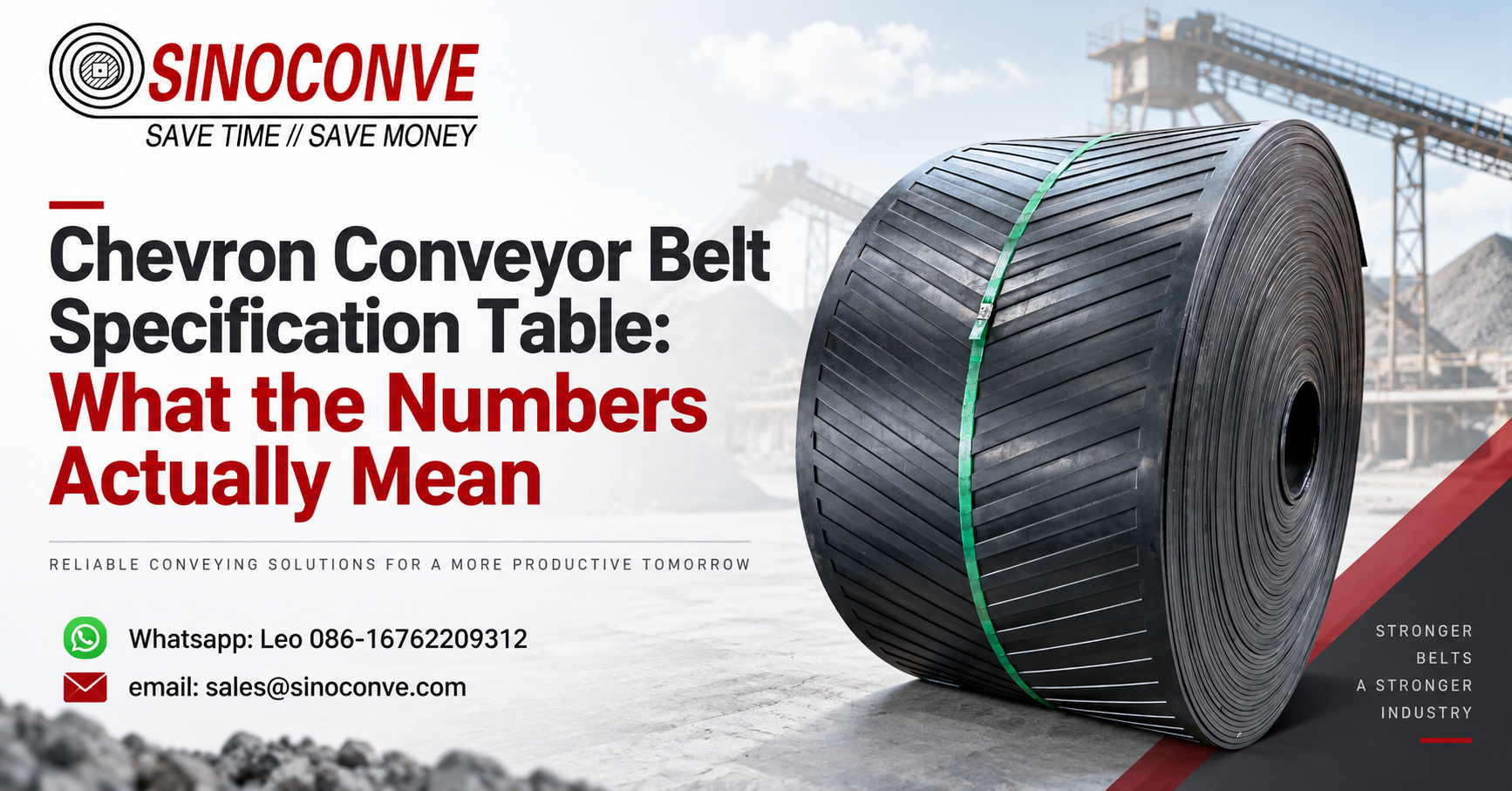 Chevron Conveyor Belt Specification Table: What the Numbers Actually Mean