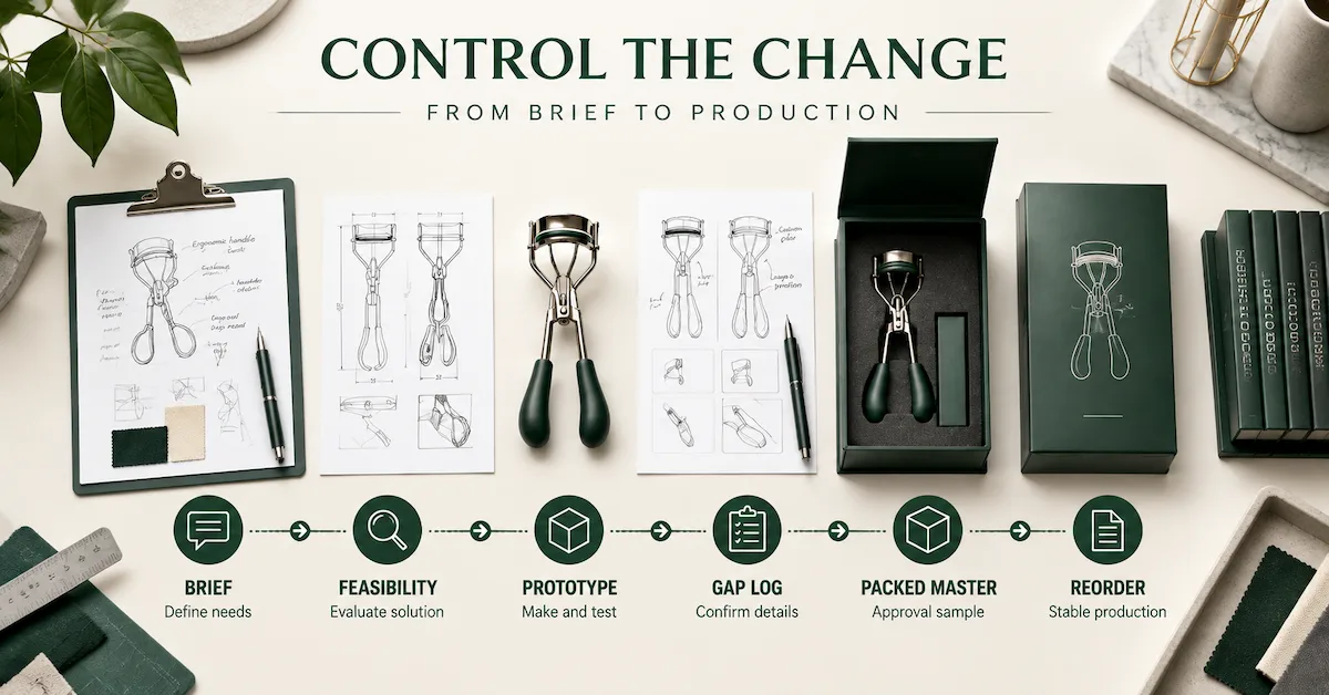 Custom beauty tools production workflow