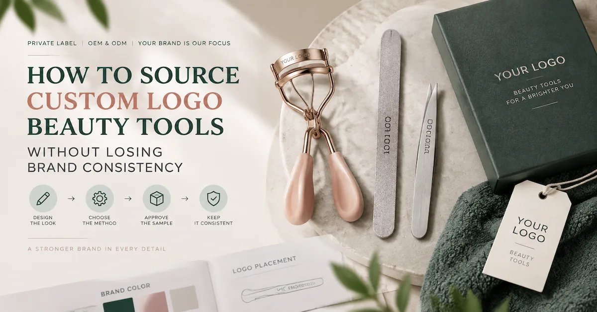 Custom logo beauty tools brand system