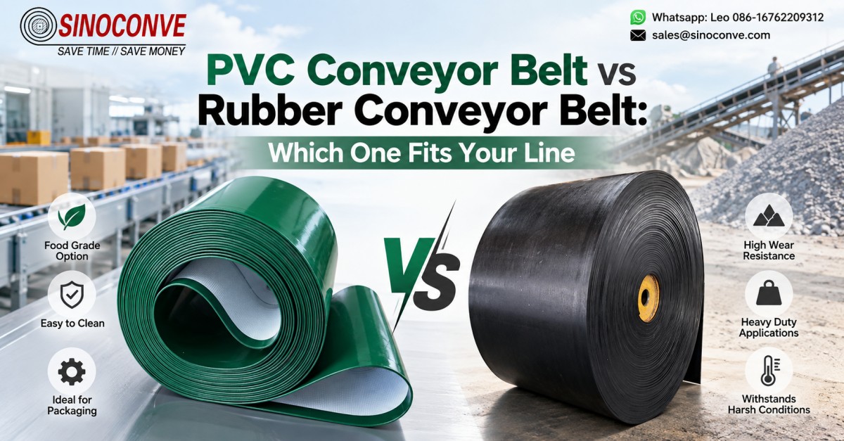 PVC Conveyor Belt vs Rubber Conveyor Belt: Which One Fits Your Line