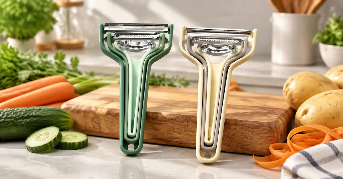 Multifunctional vegetable peeler kitchen scene
