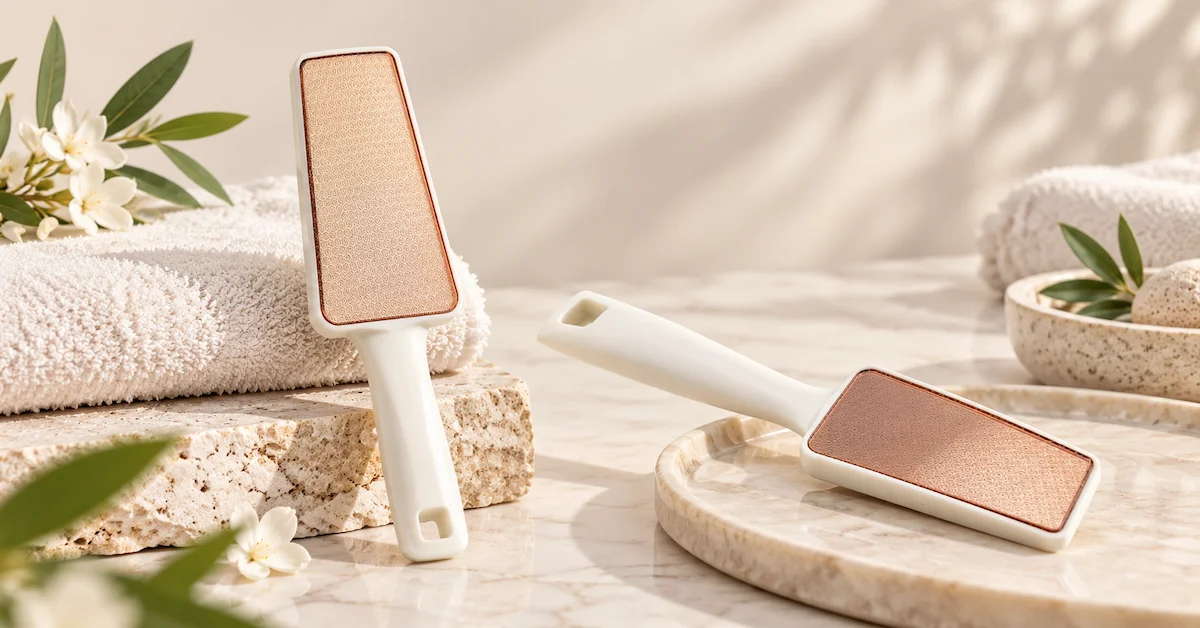 Nano glass foot file spa product display