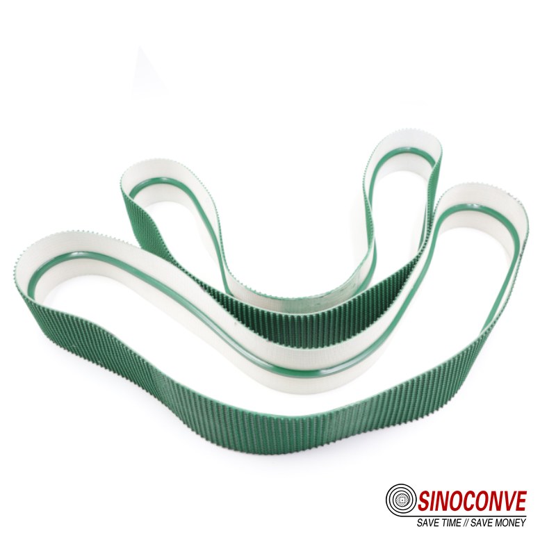 Food packaging conveyor line running through raw, cooked and packing zones