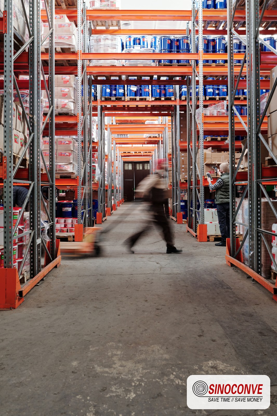warehouse aisle with pallet racking