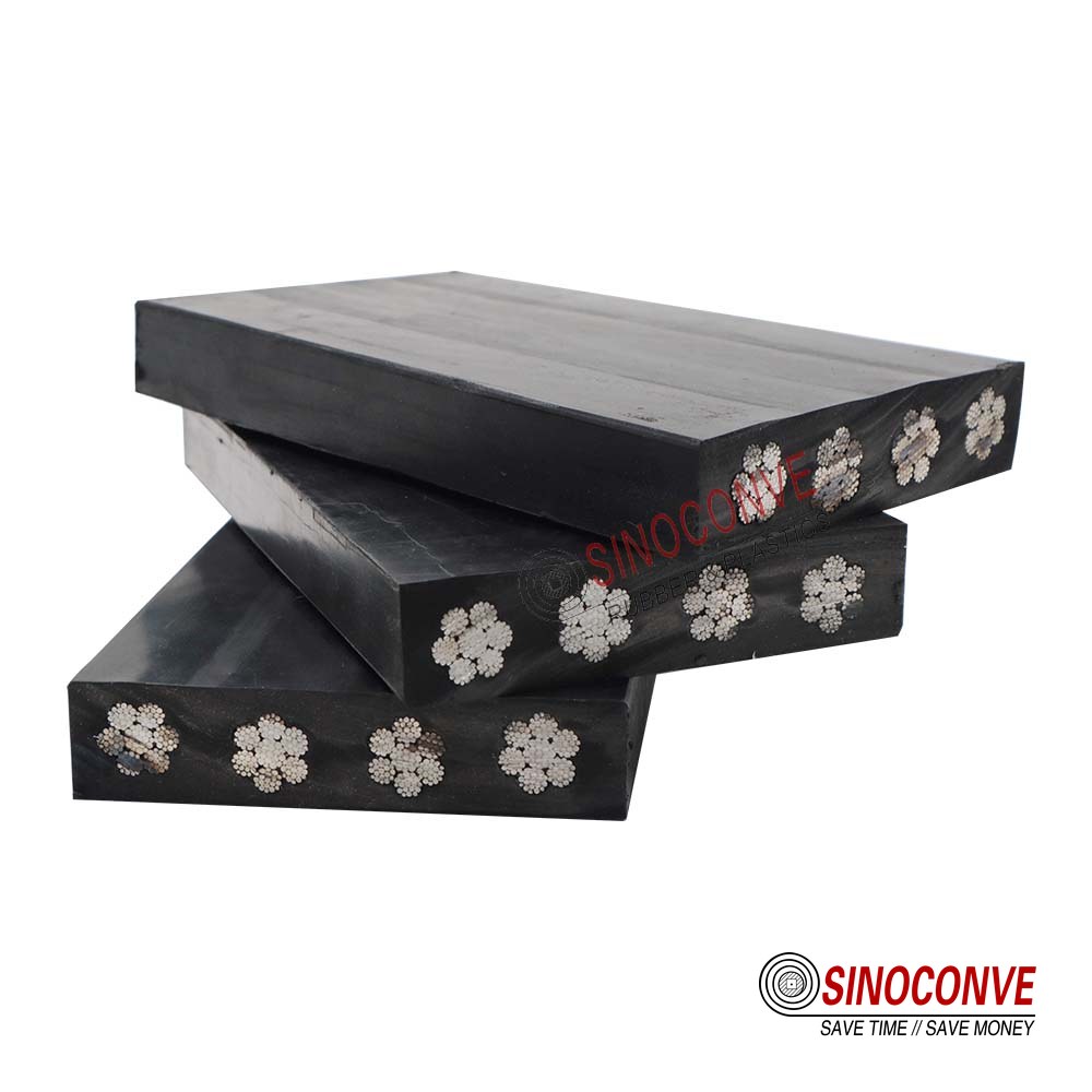 rubber conveyor belt cross sections with steel cord reinforcement