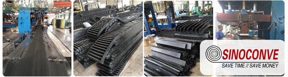 chevron conveyor belts in a workshop