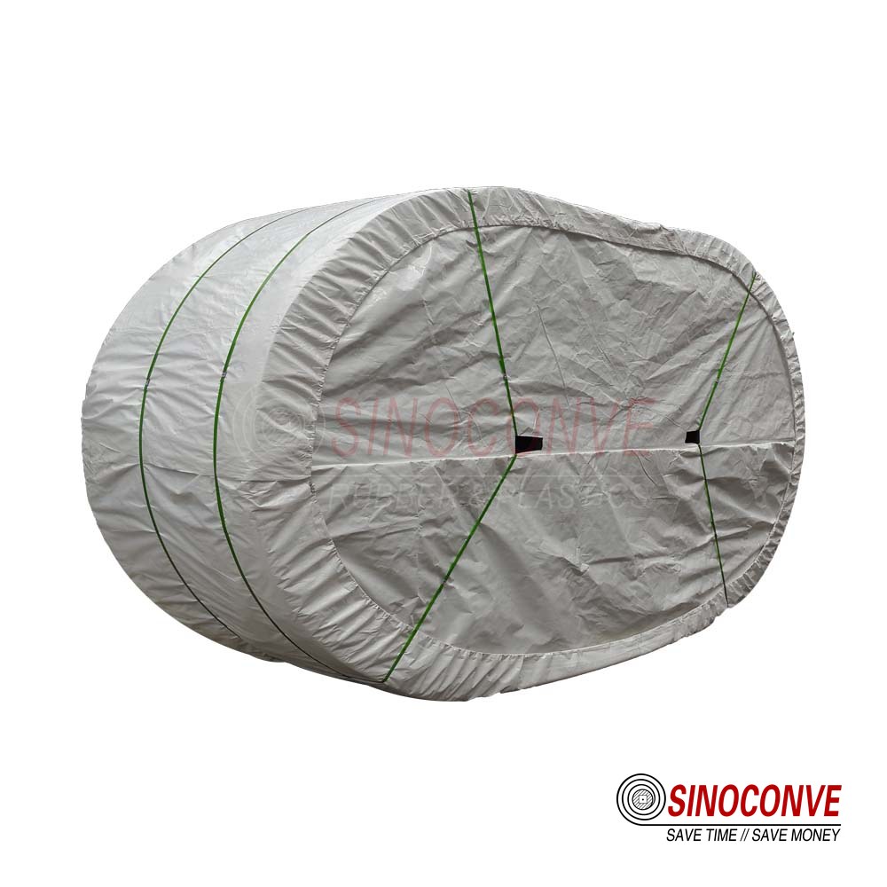 wrapped rubber conveyor belt roll