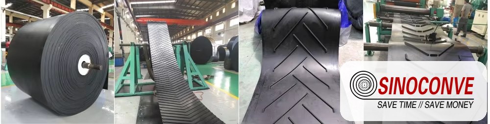 chevron conveyor belts in a workshop