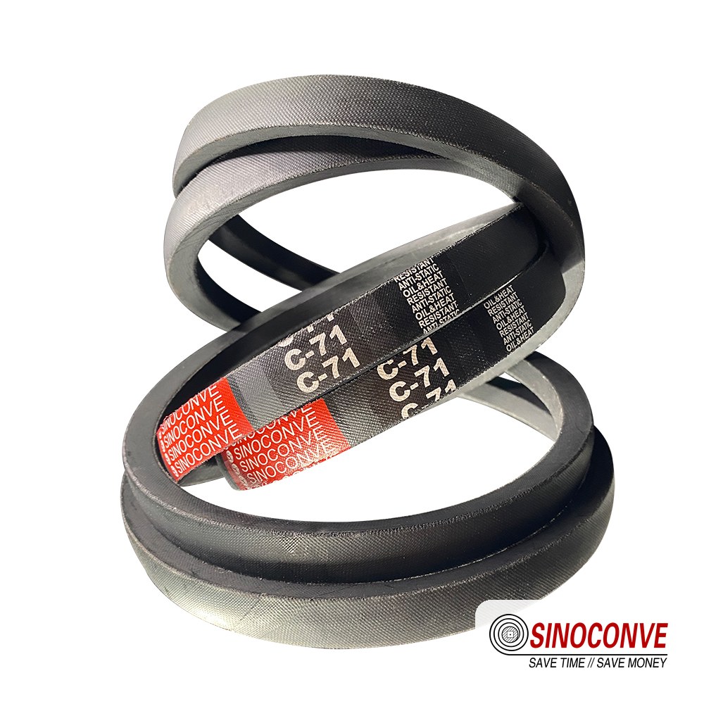 C section V belt with moulded marking