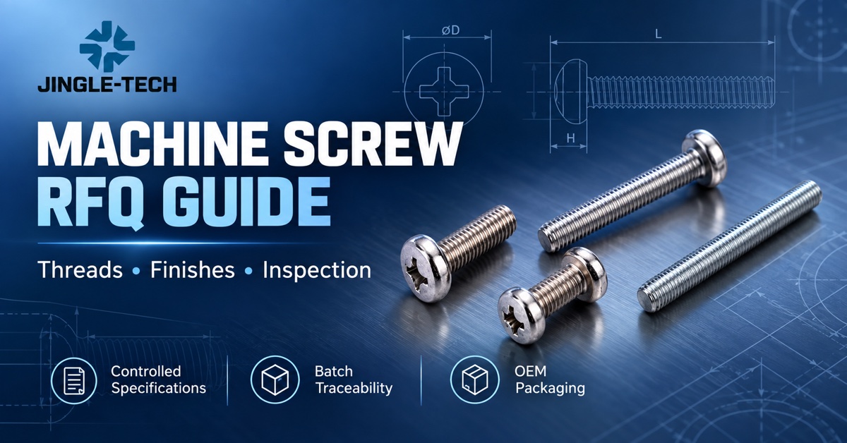 Machine Screw RFQ for U.S. OEMs: Threads, Finishes, Inspection & Supplier Checks