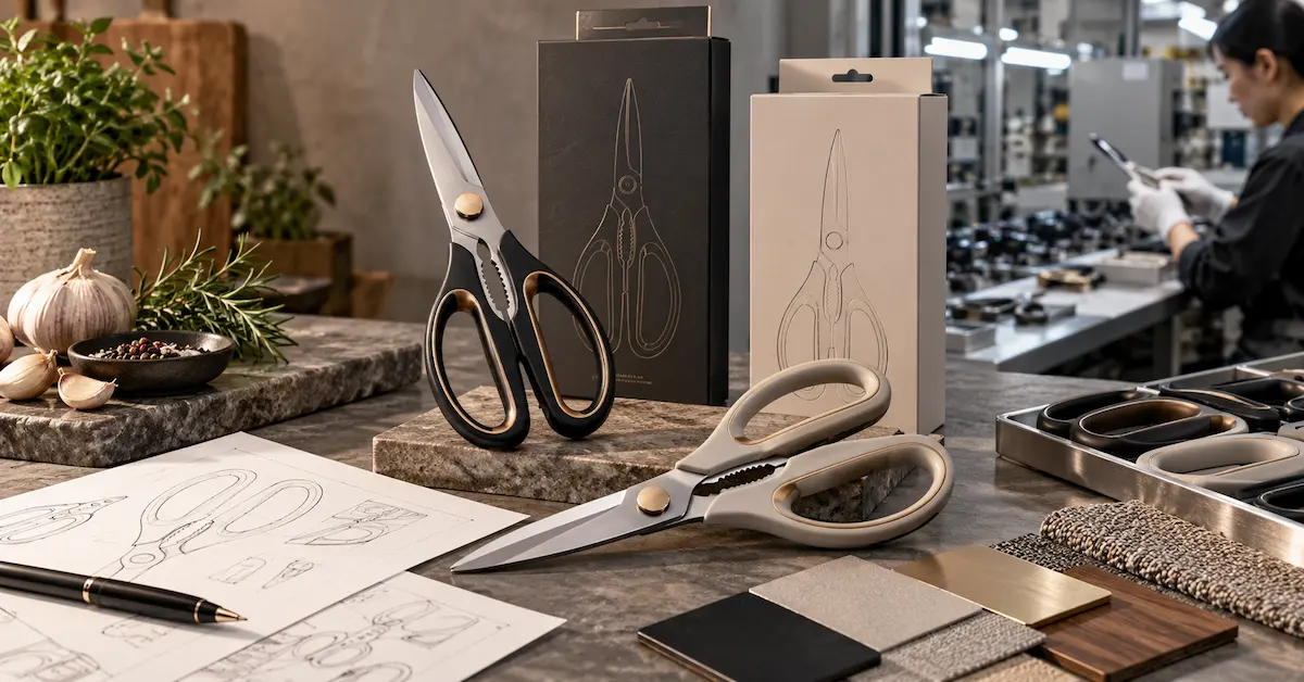 Custom kitchen scissors for private labels