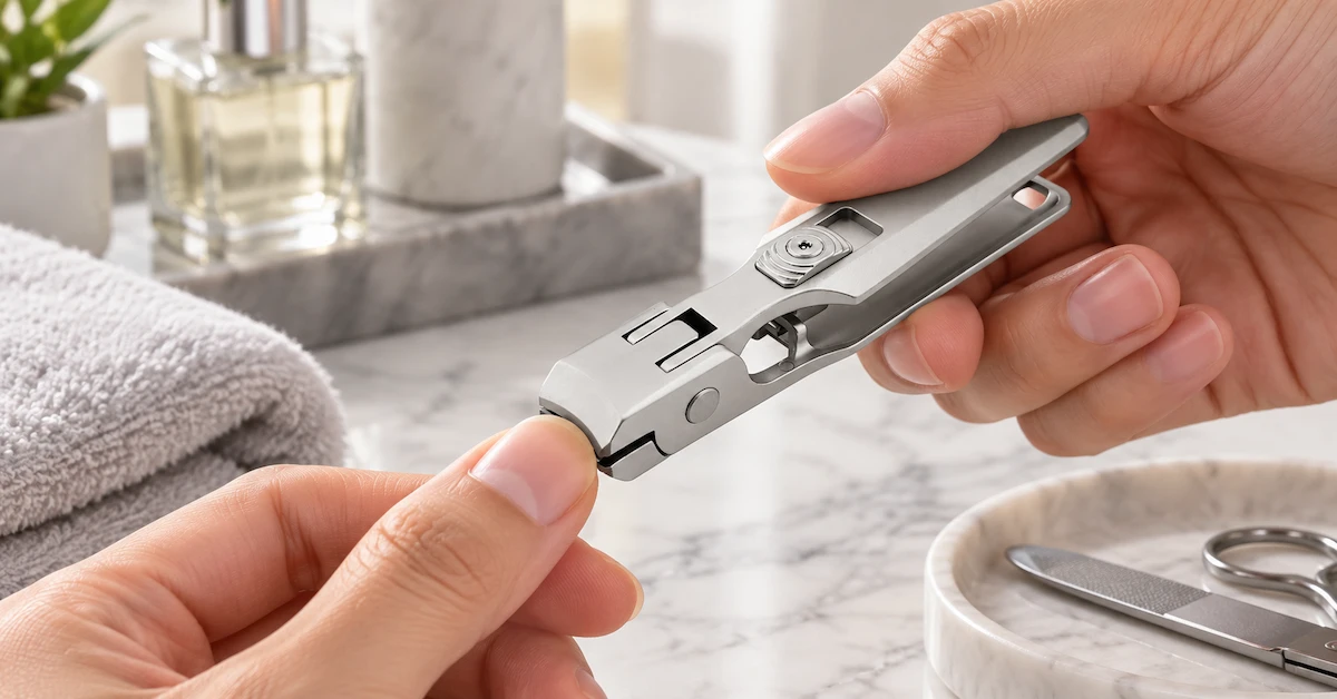 Stainless steel nail clipper for daily nail care