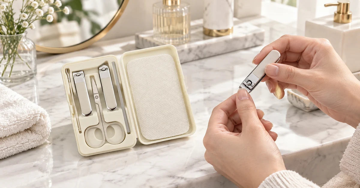 Manicure kit for daily home nail care routine