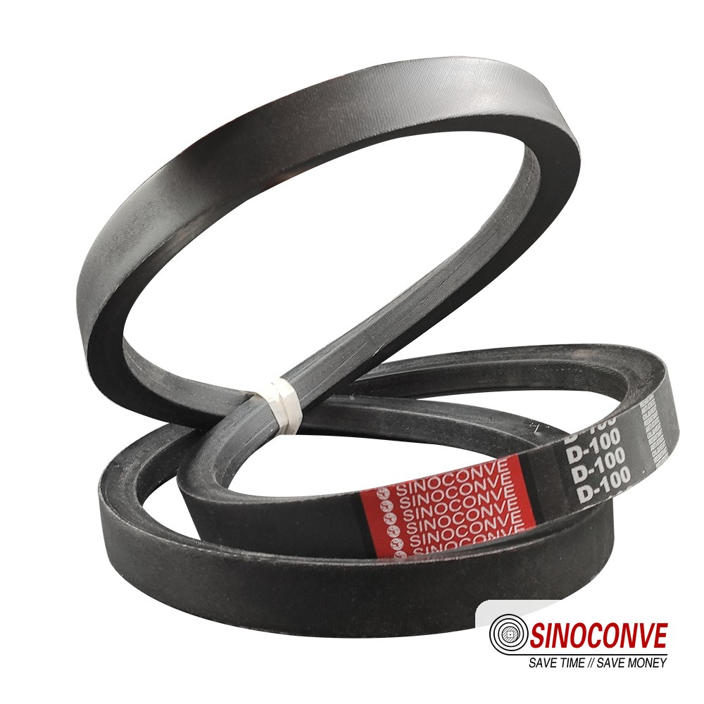 pair of heavy duty V belts of different sections