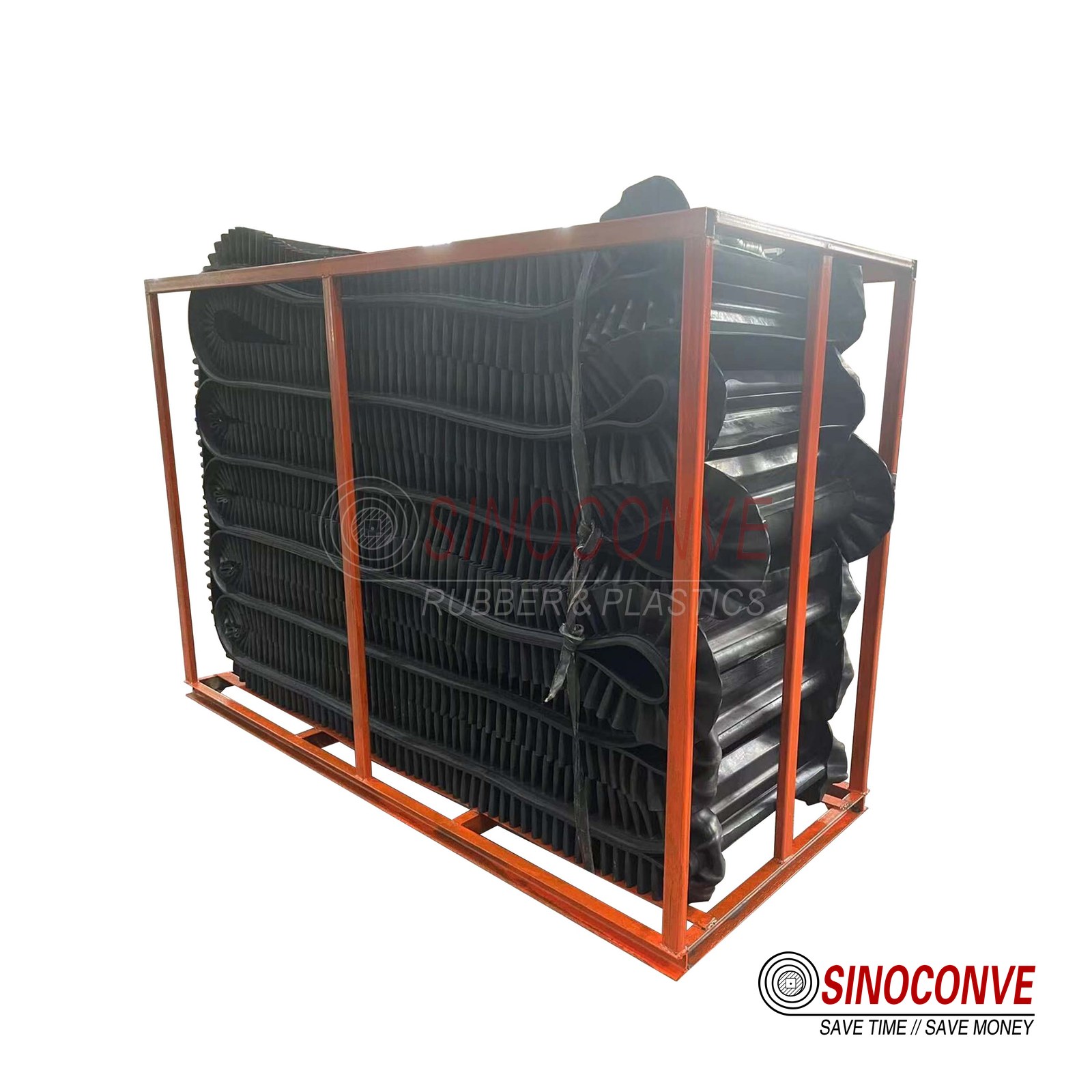 sidewall belt roll for sealed conveying runs