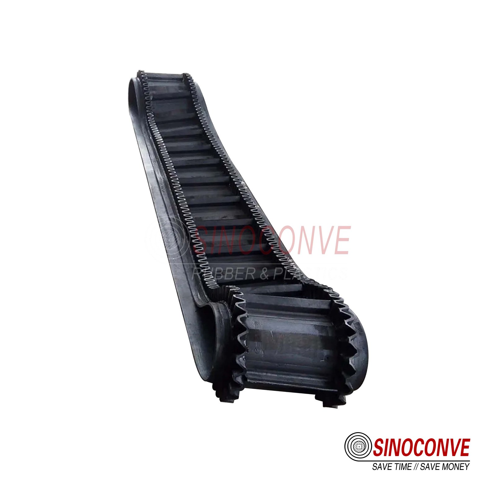 sidewall belt strip showing the moulded wall profile
