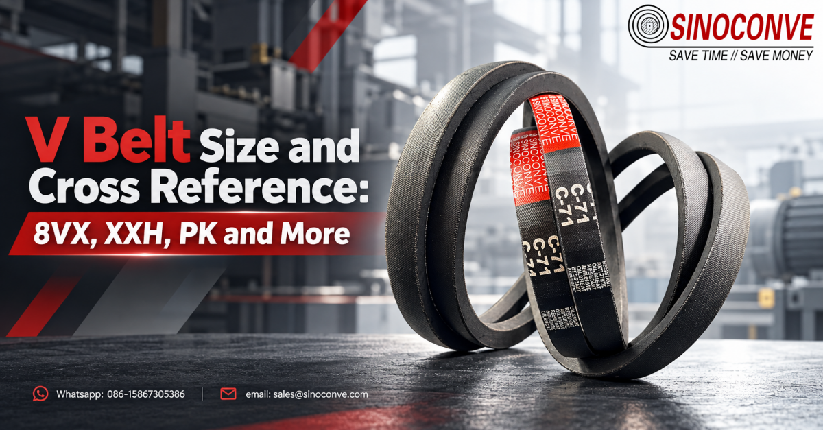 V Belt Size and Cross Reference: 8VX, XXH, PK and More