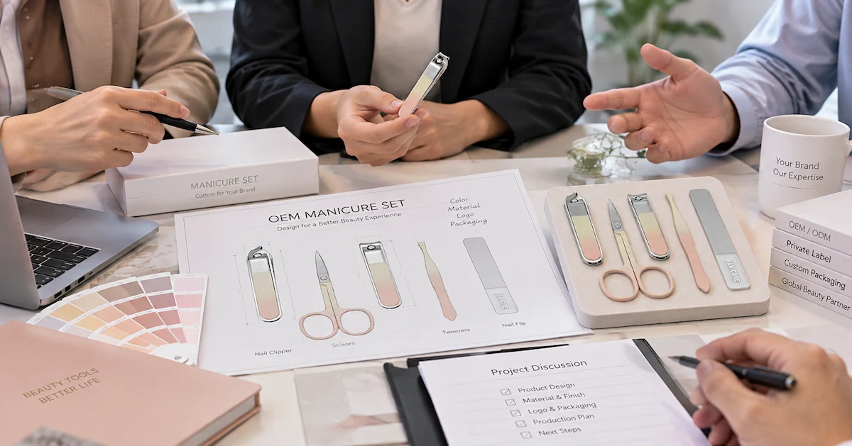 OEM manicure set manufacturer design meeting