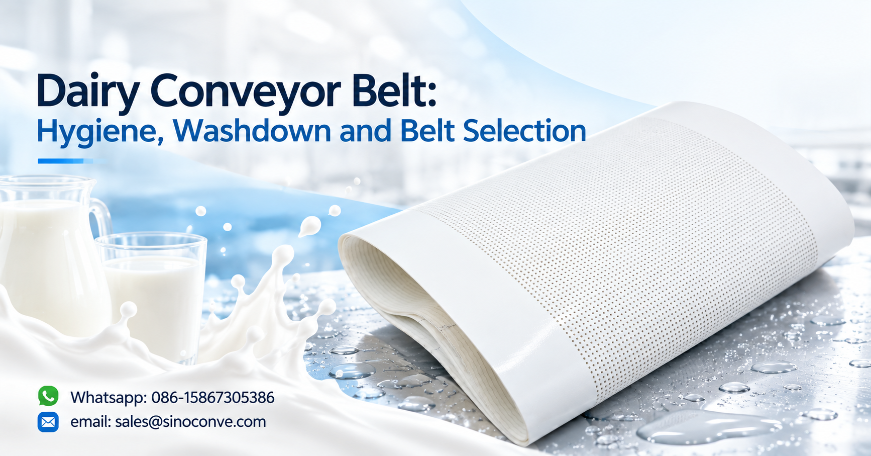 Dairy Conveyor Belt: Hygiene, Washdown and Belt Selection